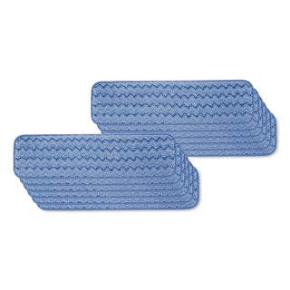 Microfiber Wet Room Pads, 24 in. Long, Split Nylon/Polyester Blend, Blue