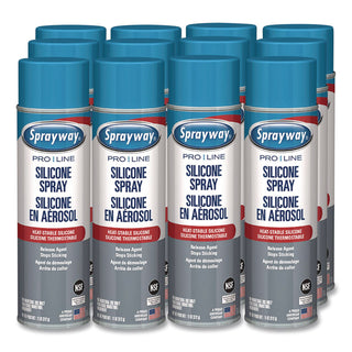 Silicone Spray, 11 oz Aerosol Spray, 12 Cans