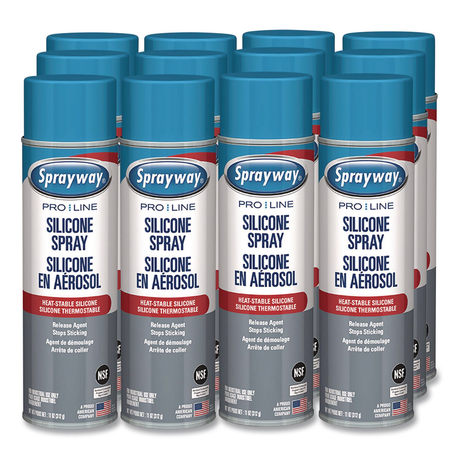 Silicone Spray, 11 oz Aerosol Spray, 12 Cans