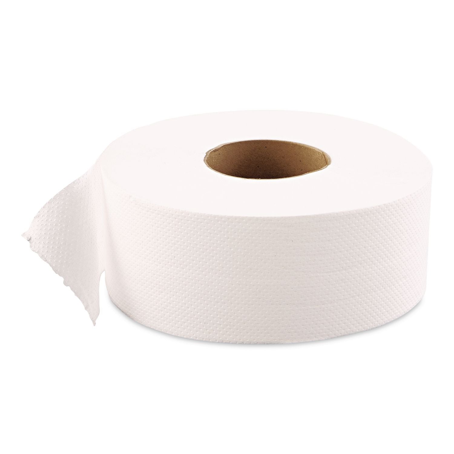 JRT Jumbo Bath Tissue, Septic Safe, 1-Ply, White, 3.3 x 1,200 ft, 12 Rolls/Carton
