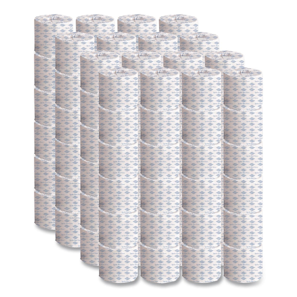 Standard Bath Tissue, Septic Safe, Individually Wrapped Rolls, 1-Ply, White, 1,000 Sheets/Roll, 96 Wrapped Rolls/Carton