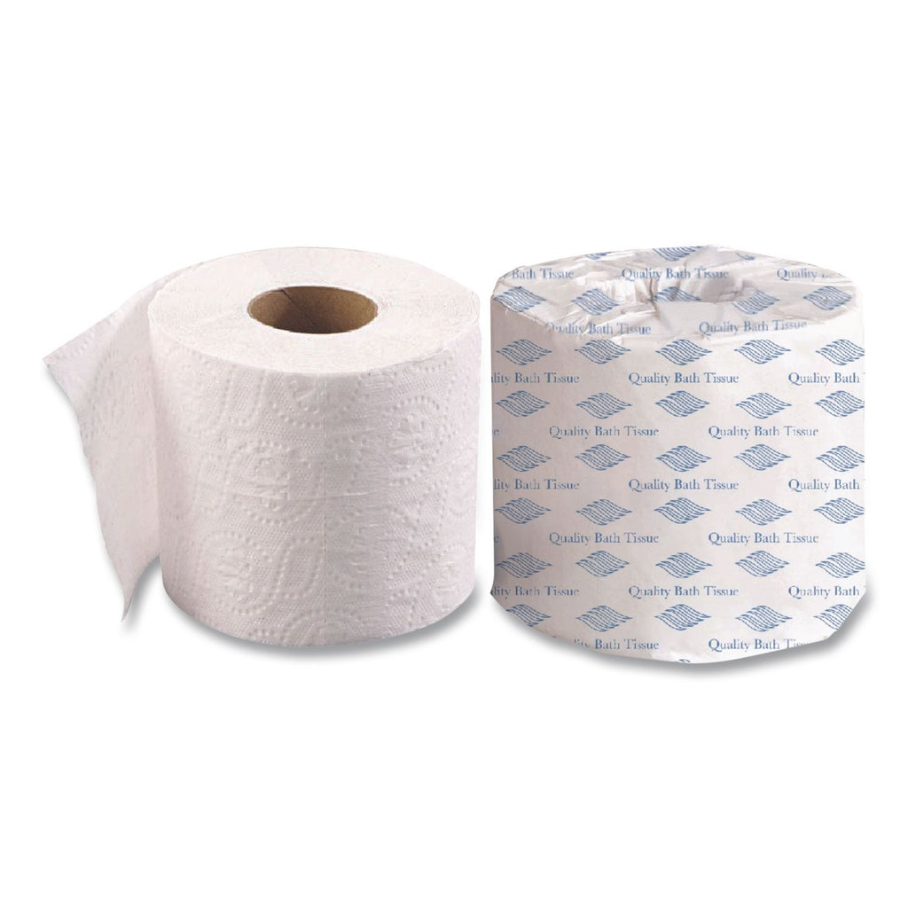 Standard Bath Tissue, 2-Ply, White, 4 x 3, 400 Sheets/Roll, 96 Rolls/Carton