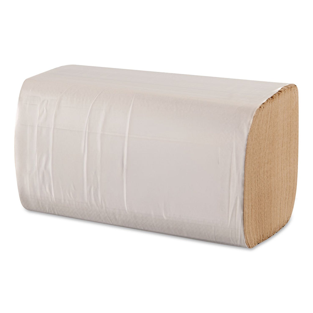 Single-Fold Paper Towels, 1-Ply, 9 x 9.25, Kraft, 334/Pack, 12 Packs/Carton