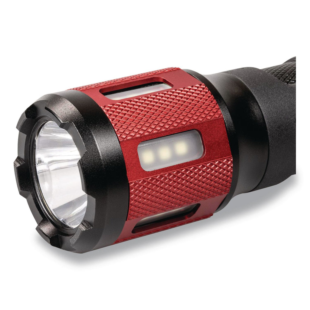 Dorcy Ultra HD Series Twist Flashlight - 360 lm Lumen - 3 x AAA - Battery - Impact Resistant - Black, Red