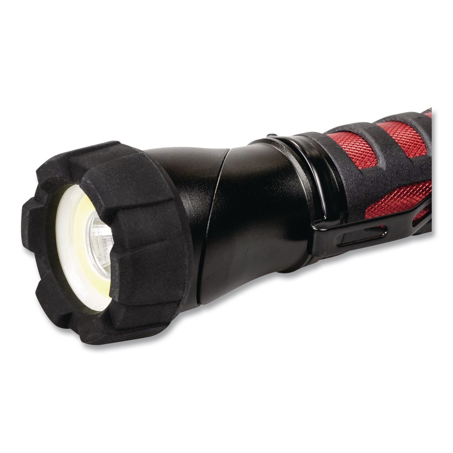 Dorcy Ultra HD Series COB Swivel Flashlight - LED - 320 lm Lumen - 3 x AAA - Battery - Metal - Impact Resistant - Black, Red