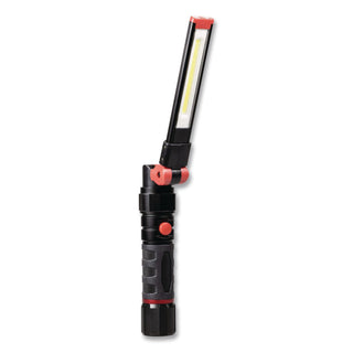 Dorcy Ultra HD Series Foldable Flashlight - LED - 500 lm Lumen - 3 x AAA - Battery - Impact Resistant, Water Resistant - Black, Red