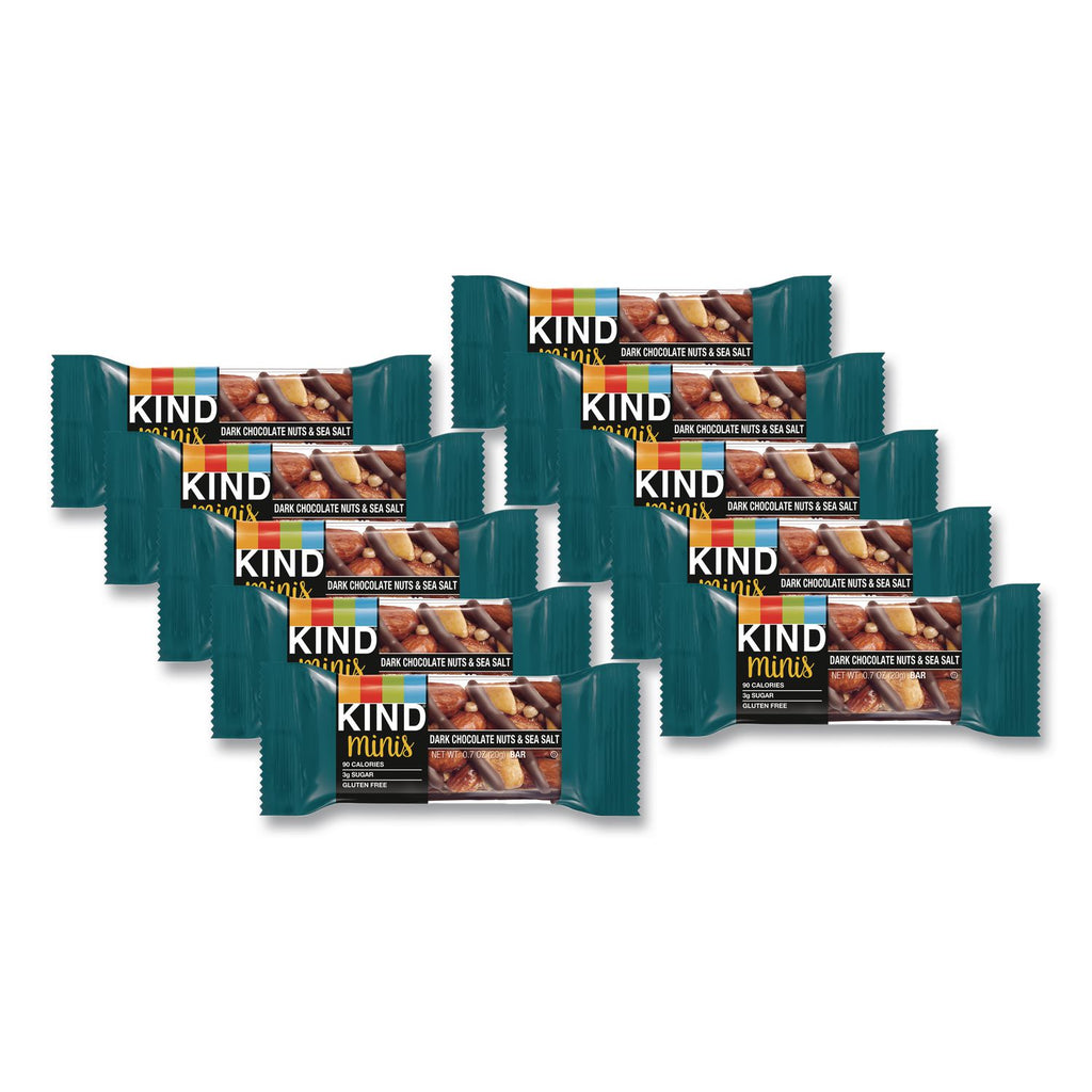 Minis, Dark Chocolate Nuts/Sea Salt, 0.7 oz, 10/Pack