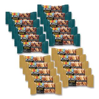 Minis, Dark Chocolate Nuts and Sea Salt/Caramel Almond and Sea Salt, 0.7 oz, 20/Pack