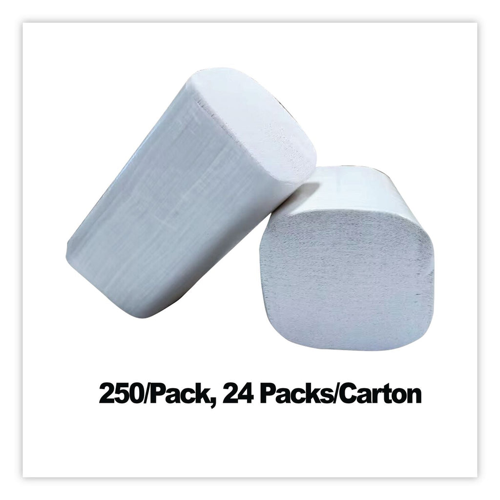 Premium Interfold Pop-Up Dispenser Napkin, 6.5 x 8.3, White, 250/Pack, 24 Packs/Carton