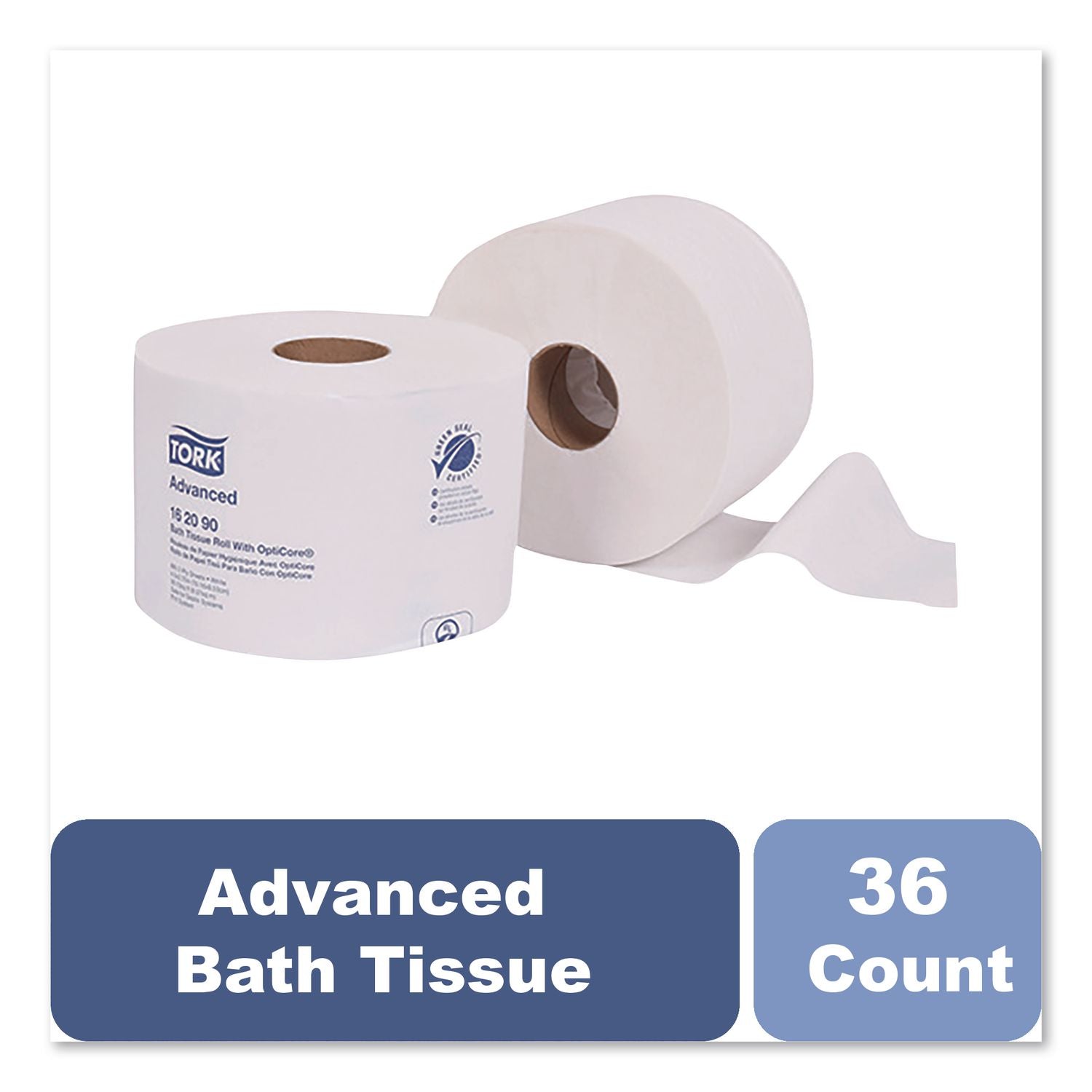 Advanced Bath Tissue Roll with OptiCore, Septic Safe, 2-Ply, White, 865 Sheets/Roll, 36/Carton