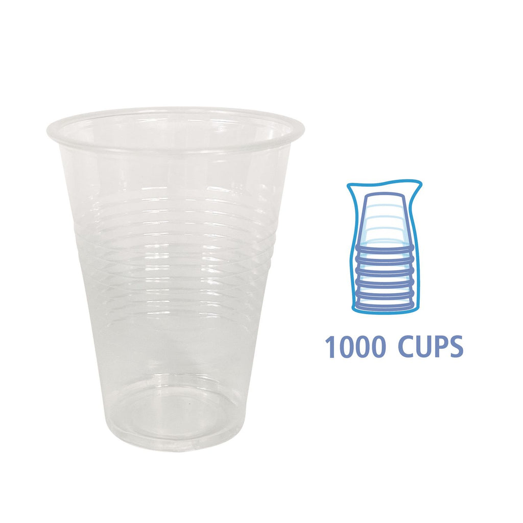 Translucent Plastic Cold Cups, Individually Wrapped, 9 oz, Polypropylene, 1,000/Carton