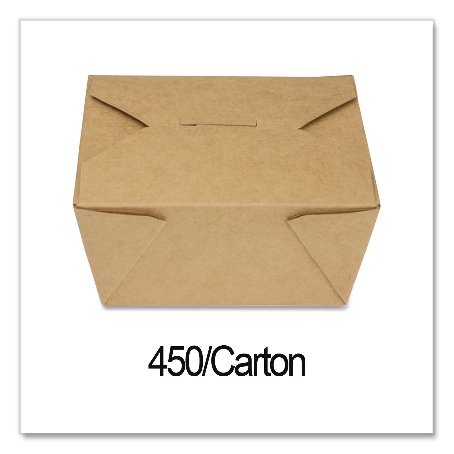 Reclosable Kraft Take-Out Box, 30 oz, Paper, 450/Carton