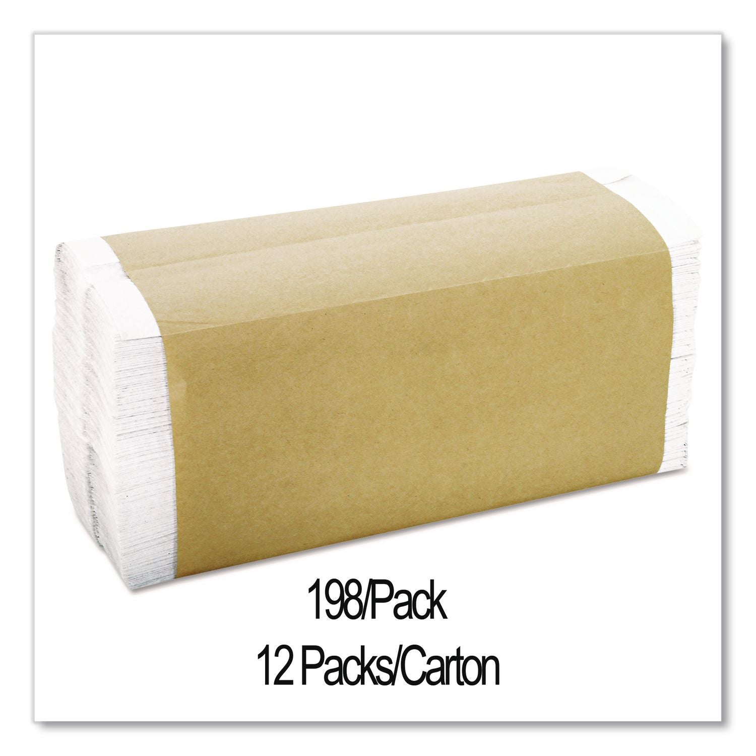C-Fold Towels, 1-Ply, 11 x 10.13, White, 200/Pack, 12 Packs/Carton