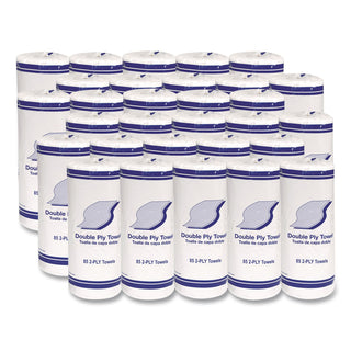 Kitchen Roll Towels, 2-Ply, 11 x 7.8, White, 85/Roll, 30 Rolls/Carton