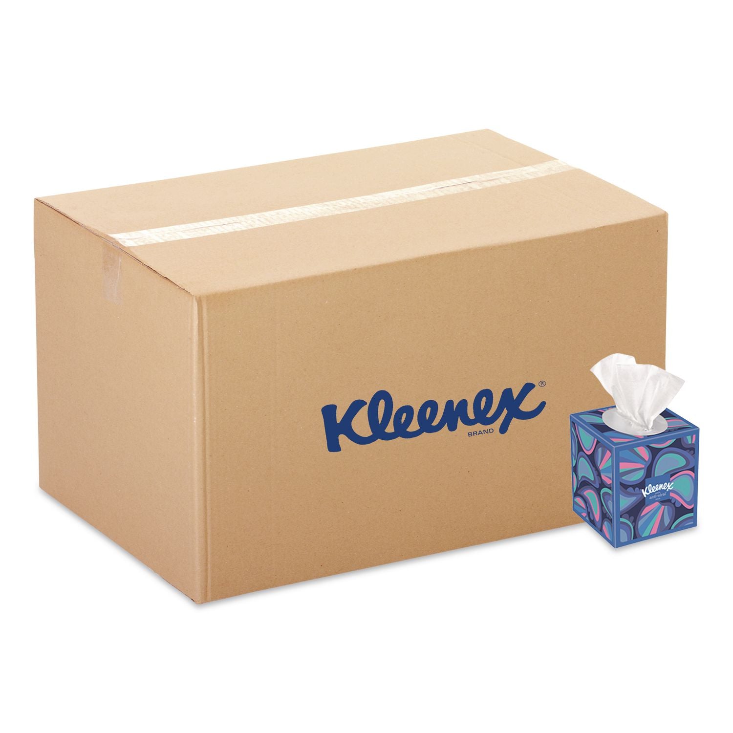 Anti-Viral Facial Tissue, 3-Ply, White, 55 Sheets/Box, 27 Boxes/Carton