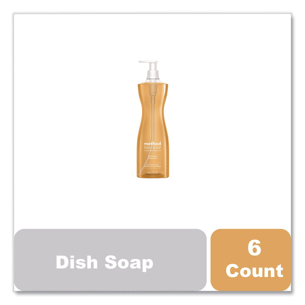 Dish Soap, Clementine, 18 oz Pump Bottle, 6/Carton