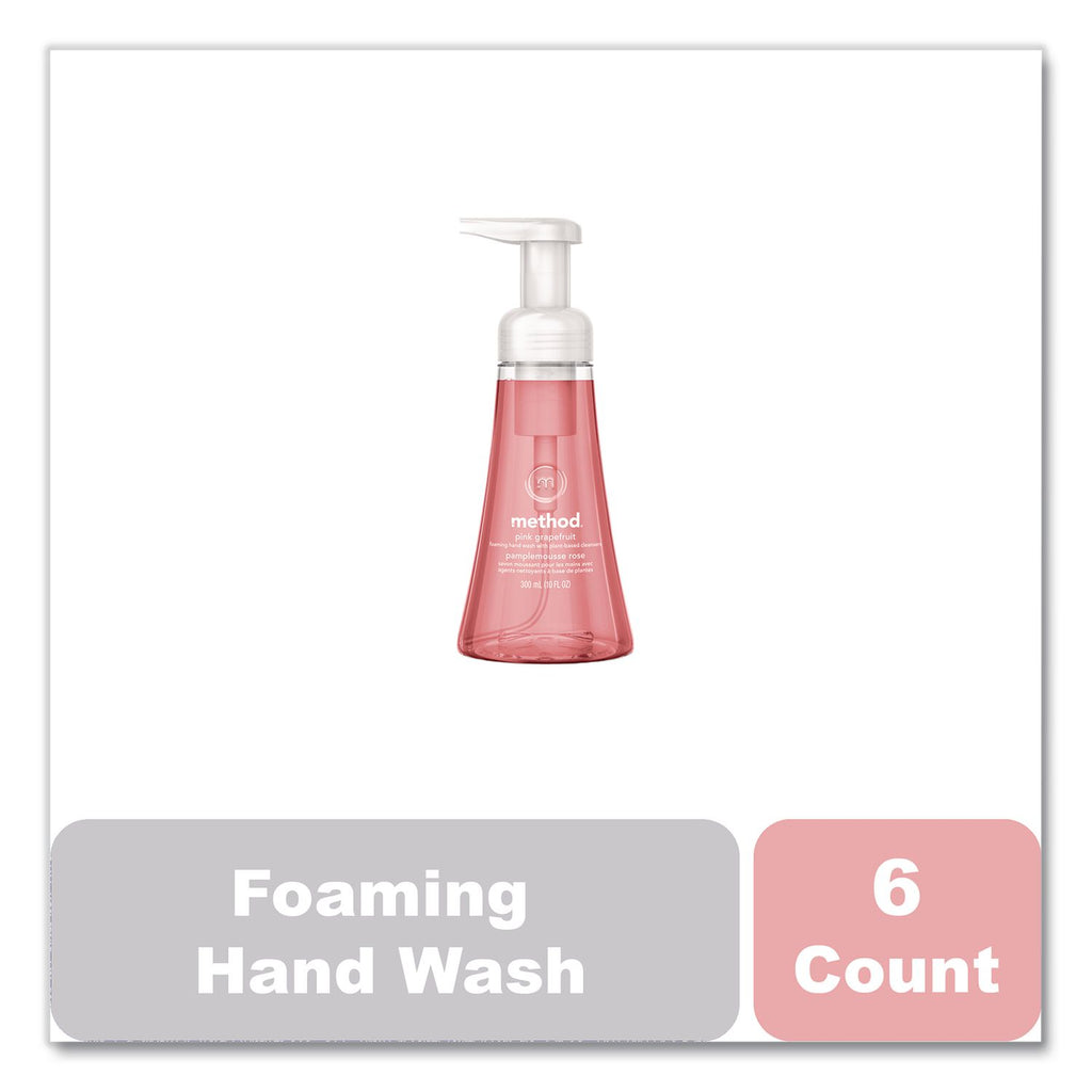 Foaming Hand Wash, Pink Grapefruit, 10 oz Pump Bottle, 6/Carton