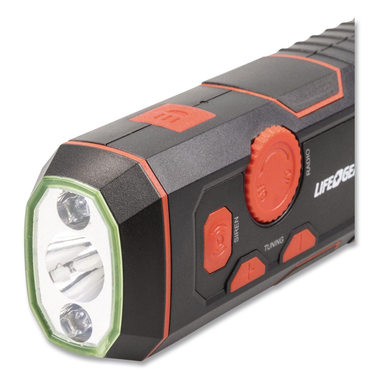 Life+Gear Stormproof Crank Light - 30 lm Lumen - Lithium Ion (Li-Ion) - Battery, USB - Water Resistant, Water Proof, Impact Resistant - Red, Black