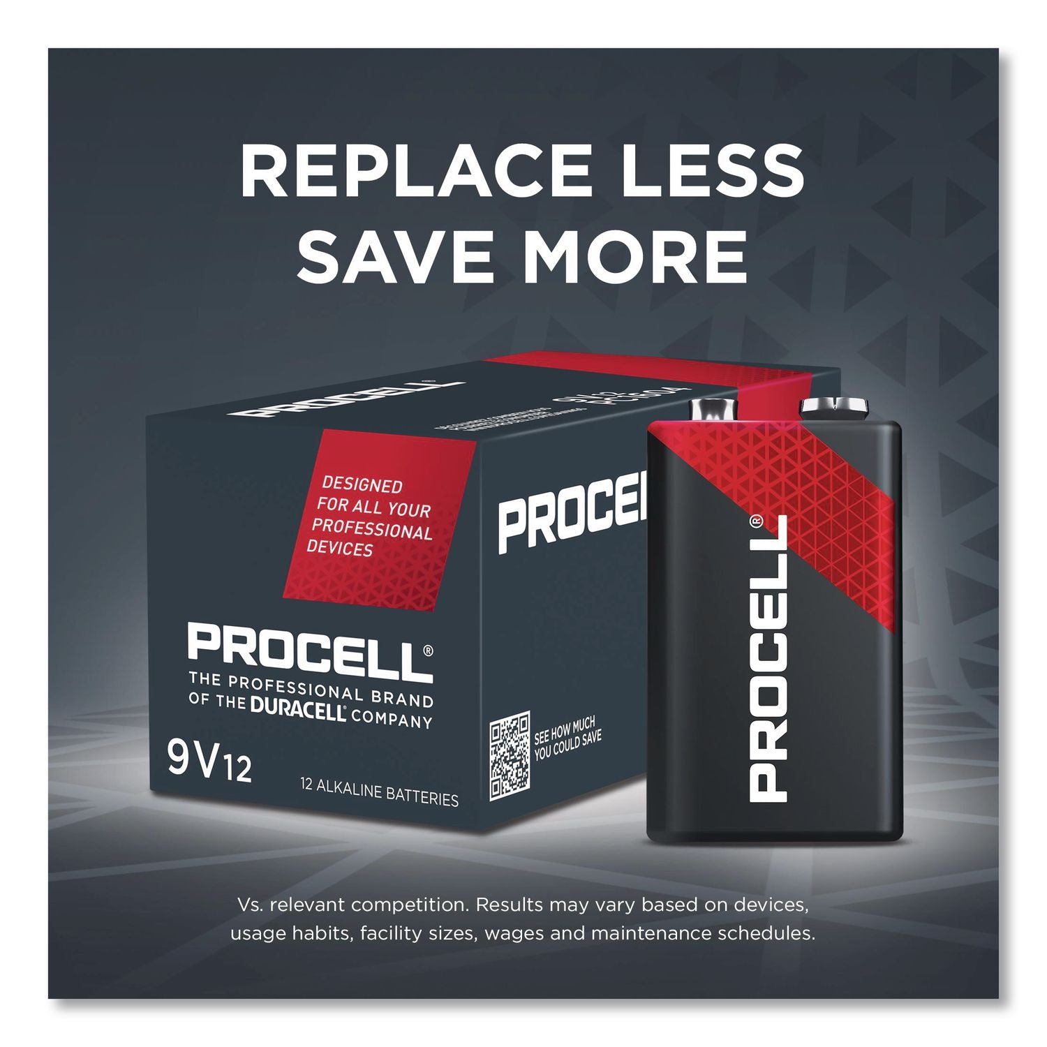 Duracell 9-Volt Procell Alkaline Constant Batteries, 12-Packs - For Industrial - 9V - 692 mAh - 9 V DC - 6 / Carton