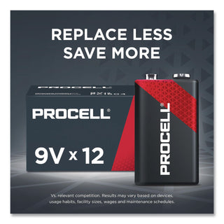 Duracell 9-Volt Procell Alkaline Constant Batteries, 12-Packs - For Industrial - 9V - 692 mAh - 9 V DC - 6 / Carton