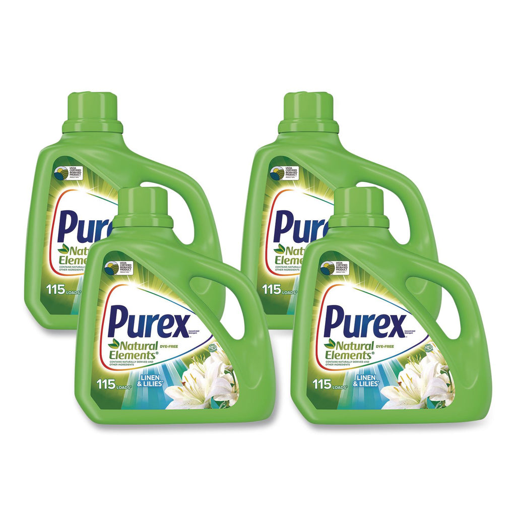 Ultra Natural Elements HE Liquid Detergent, Linen and Lilies, 150 oz Bottle, 4/Carton
