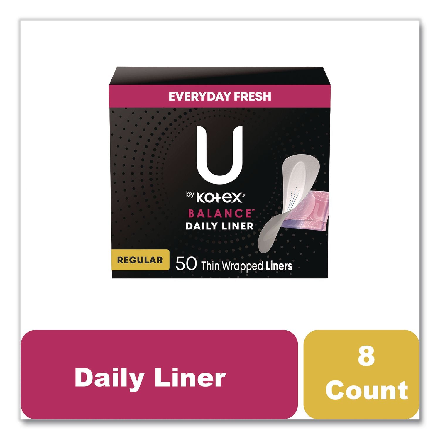 U by Kotex Barely There Panty Liner - 1 Each - Individually Wrapped