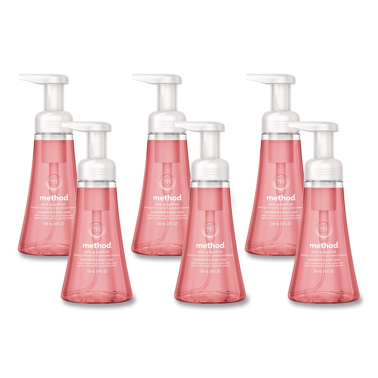 Foaming Hand Wash, Pink Grapefruit, 10 oz Pump Bottle, 6/Carton