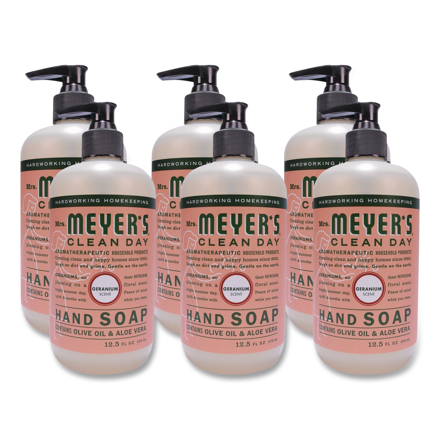 Clean Day Liquid Hand Soap, Geranium, 12.5 oz, 6/Carton