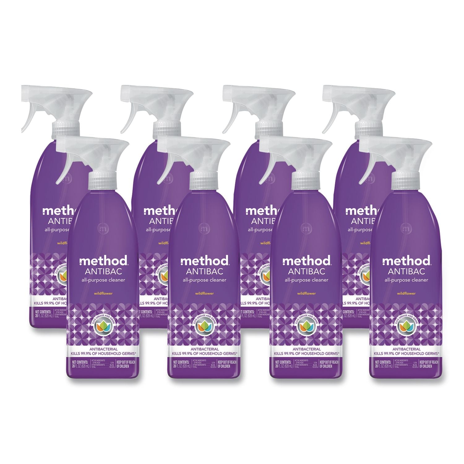 Antibac All-Purpose Cleaner, Wildflower, 28 oz Spray Bottle
