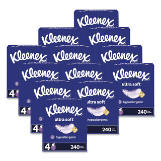 Ultra Soft Facial Tissue, 3-Ply, White, 60 Sheets/Box, 4 Boxes/Pack, 3 Packs/Carton