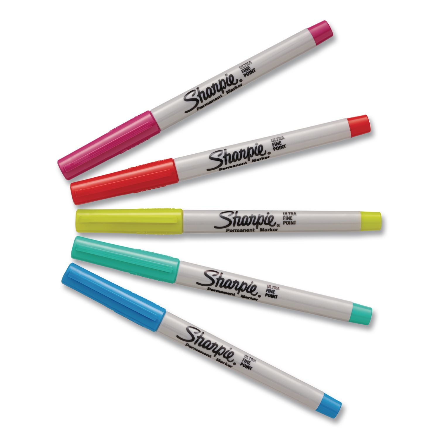 Ultra Fine Tip Permanent Marker, Ultra-Fine Needle Tip, Assorted 80s Glam Colors, 24/Pack