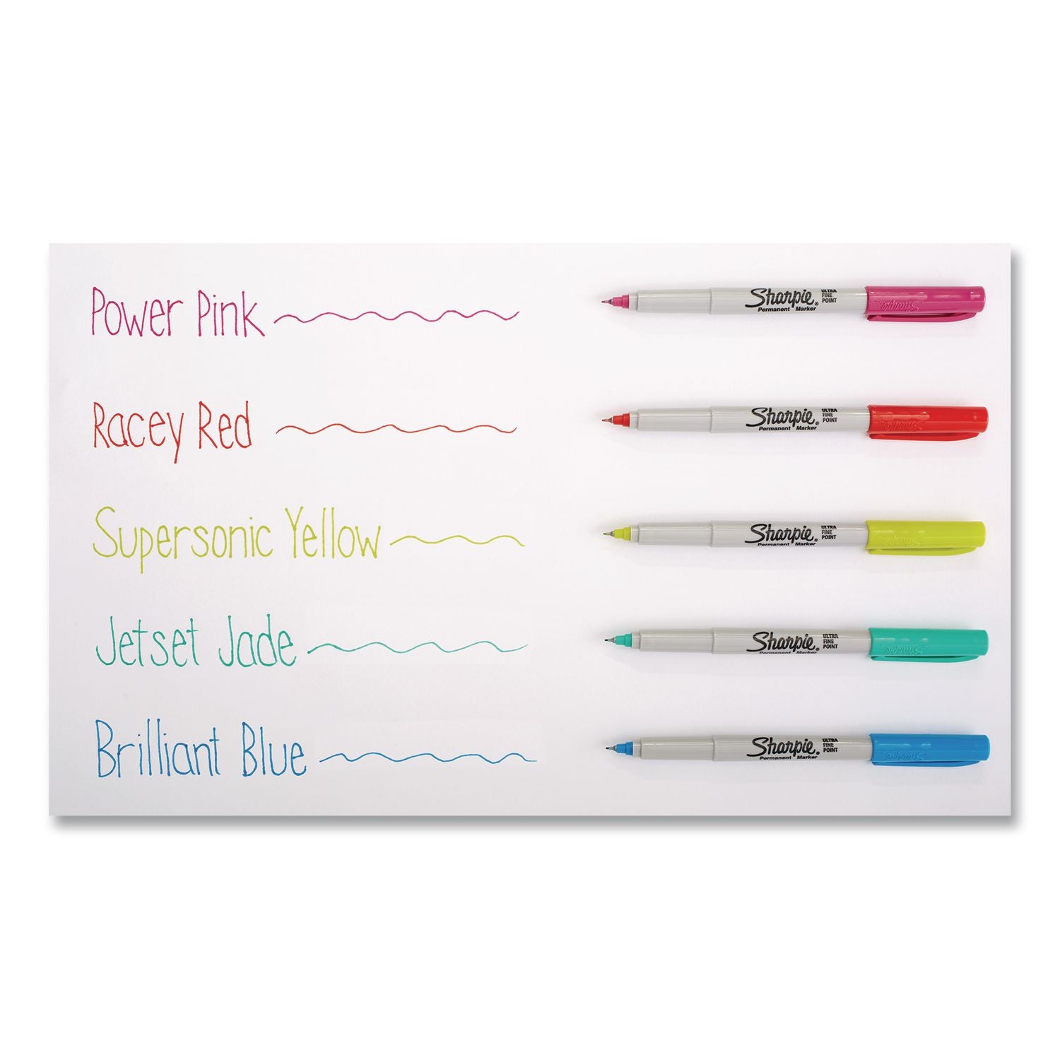 Ultra Fine Tip Permanent Marker, Ultra-Fine Needle Tip, Assorted 80s Glam Colors, 24/Pack