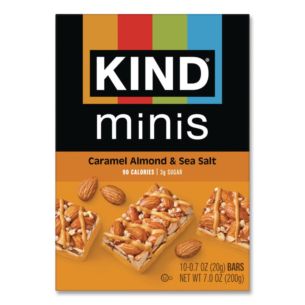 Minis, Caramel Almond Nuts/Sea Salt, 0.7 oz, 10/Pack