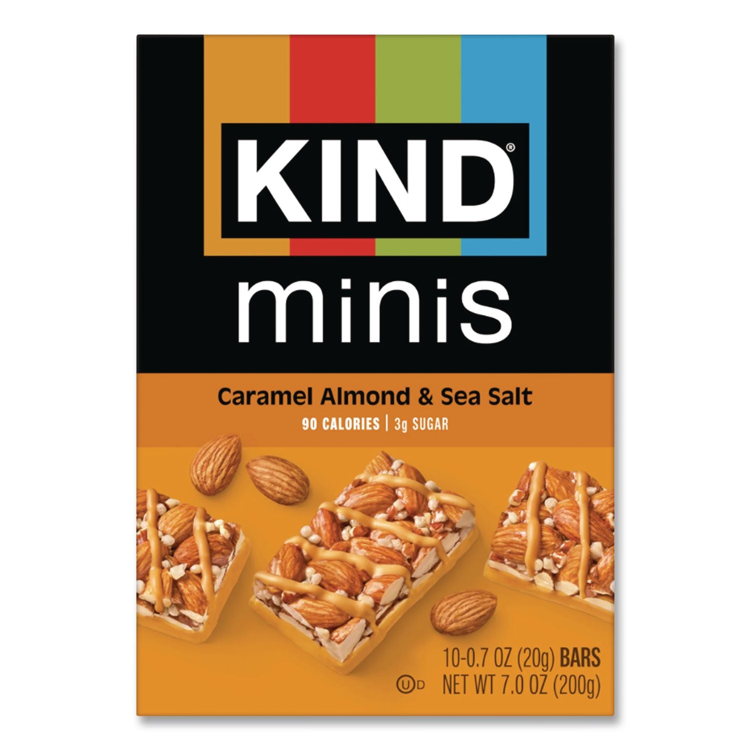 Minis, Caramel Almond Nuts/Sea Salt, 0.7 oz, 10/Pack