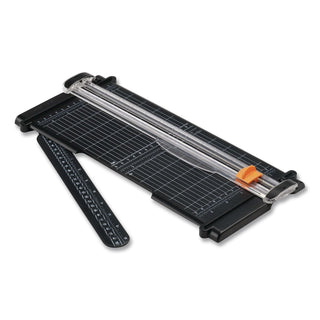 Fiskars SureCut 12" Portable Paper Trimmer - 12" Cutting Length - 6.8" Overall Length - Titanium - 1 Each