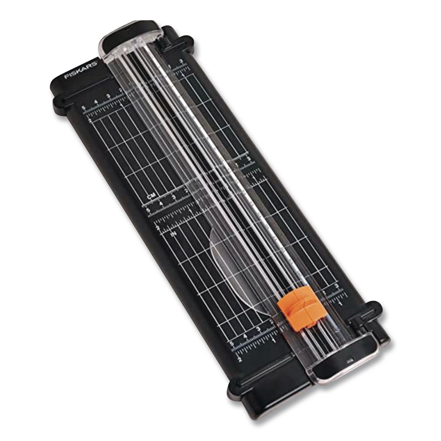 Fiskars SureCut 12" Portable Paper Trimmer - 12" Cutting Length - 6.8" Overall Length - Titanium - 1 Each