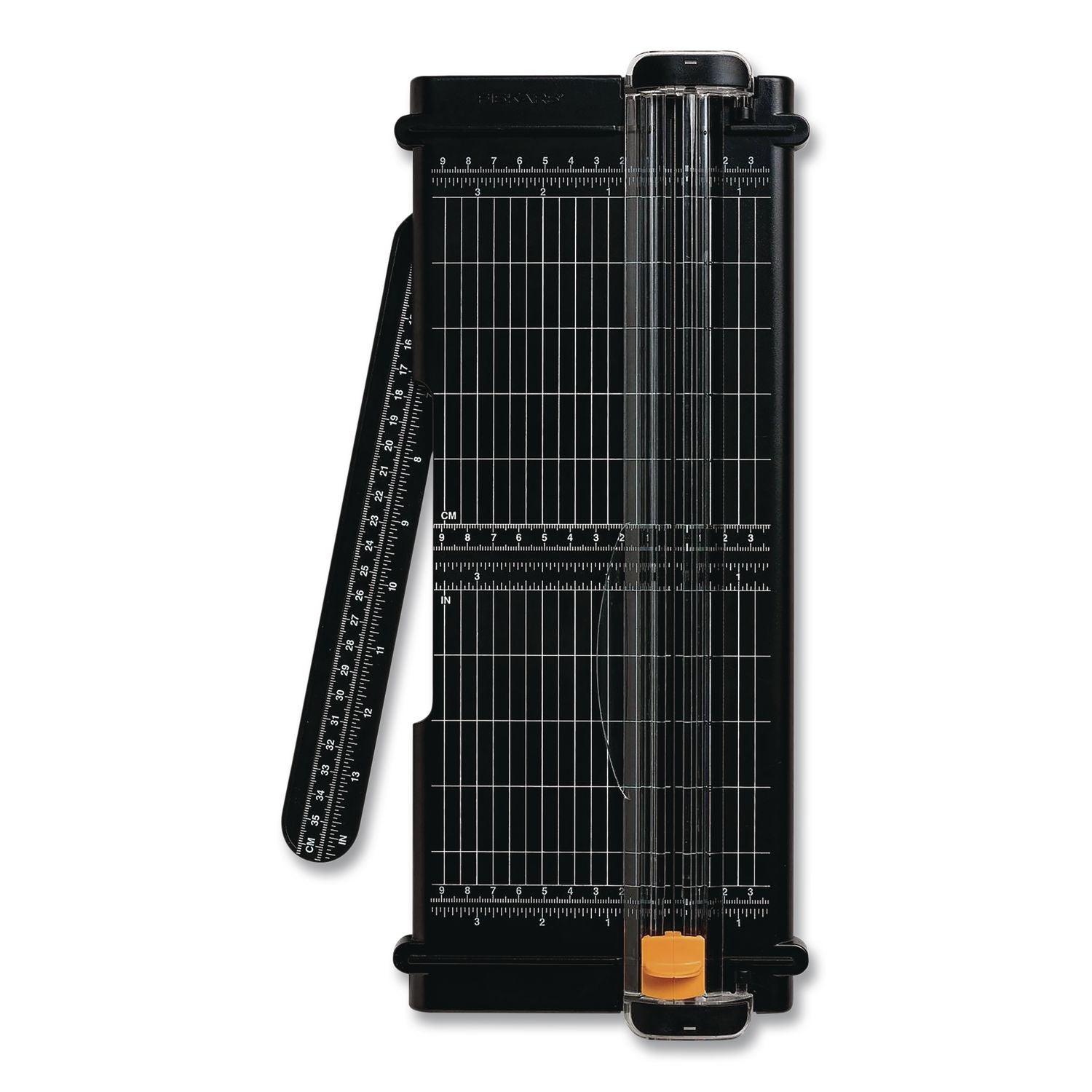 Fiskars SureCut 12" Portable Paper Trimmer - 12" Cutting Length - 6.8" Overall Length - Titanium - 1 Each