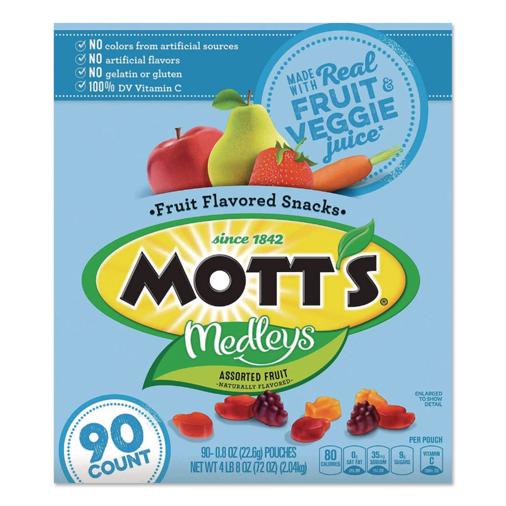 Medleys Fruit Snacks, 0.8 oz Pouch, 90 Pouches/Box, Ships in 1-3 Business Days