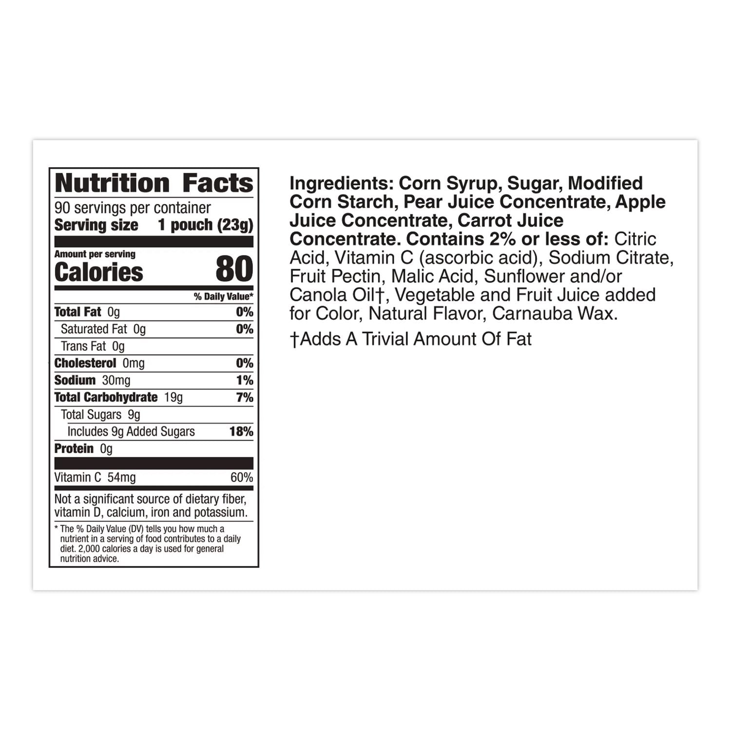 Medleys Fruit Snacks, 0.8 oz Pouch, 90 Pouches/Box, Ships in 1-3 Business Days