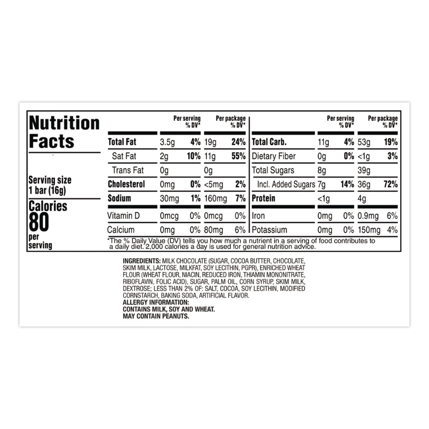 Cookie Bars, Fun Size, 10.83 oz Bag, 4 Bags/Box, Ships in 1-3 Business Days