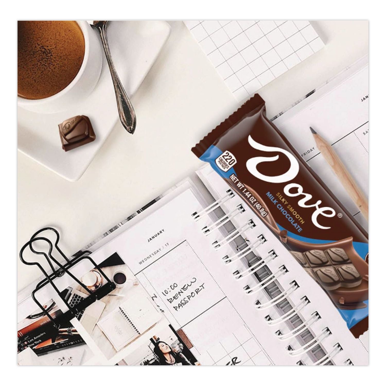 Milk Chocolate Bars, 1.44 oz, 18 Bars/Carton, Ships in 1-3 Business Days