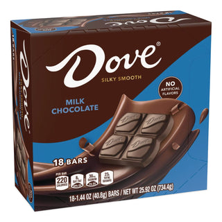 Milk Chocolate Bars, 1.44 oz, 18 Bars/Carton, Ships in 1-3 Business Days