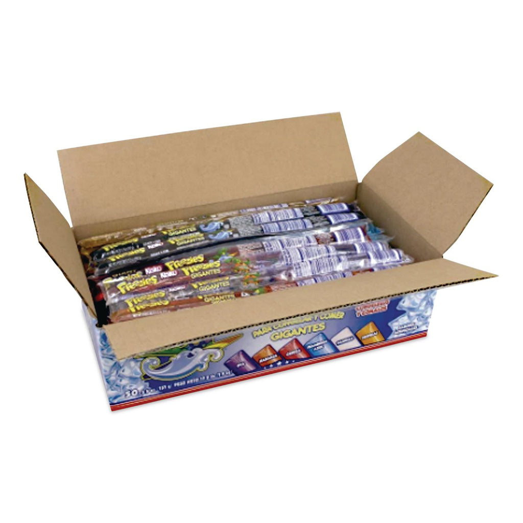 Giant Freezies, 6 Assorted Flavors, 5.5 oz Sleeve, 50 Sleeves/Box, Ships in 1-3 Business Days