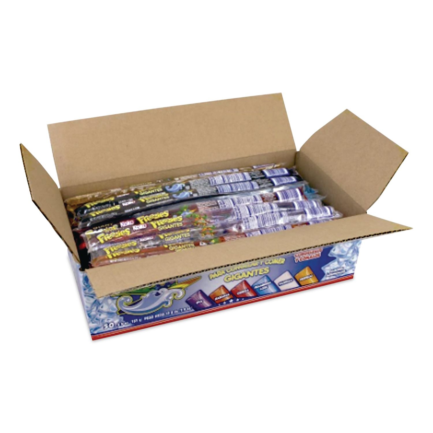 Giant Freezies, 6 Assorted Flavors, 5.5 oz Sleeve, 50 Sleeves/Box, Ships in 1-3 Business Days