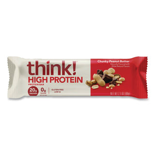 High Protein Bars, Chunky Peanut Butter, 2.1 oz Bar, 10 Bars/Carton, Ships in 1-3 Business Days