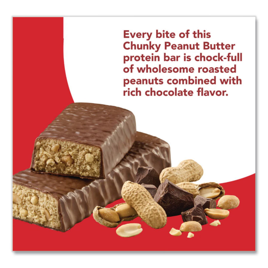 High Protein Bars, Chunky Peanut Butter, 2.1 oz Bar, 10 Bars/Carton, Ships in 1-3 Business Days