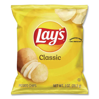 Regular Potato Chips, Classic Flavor, 1 oz Bag, 50/Carton, Ships in 1-3 Business Days