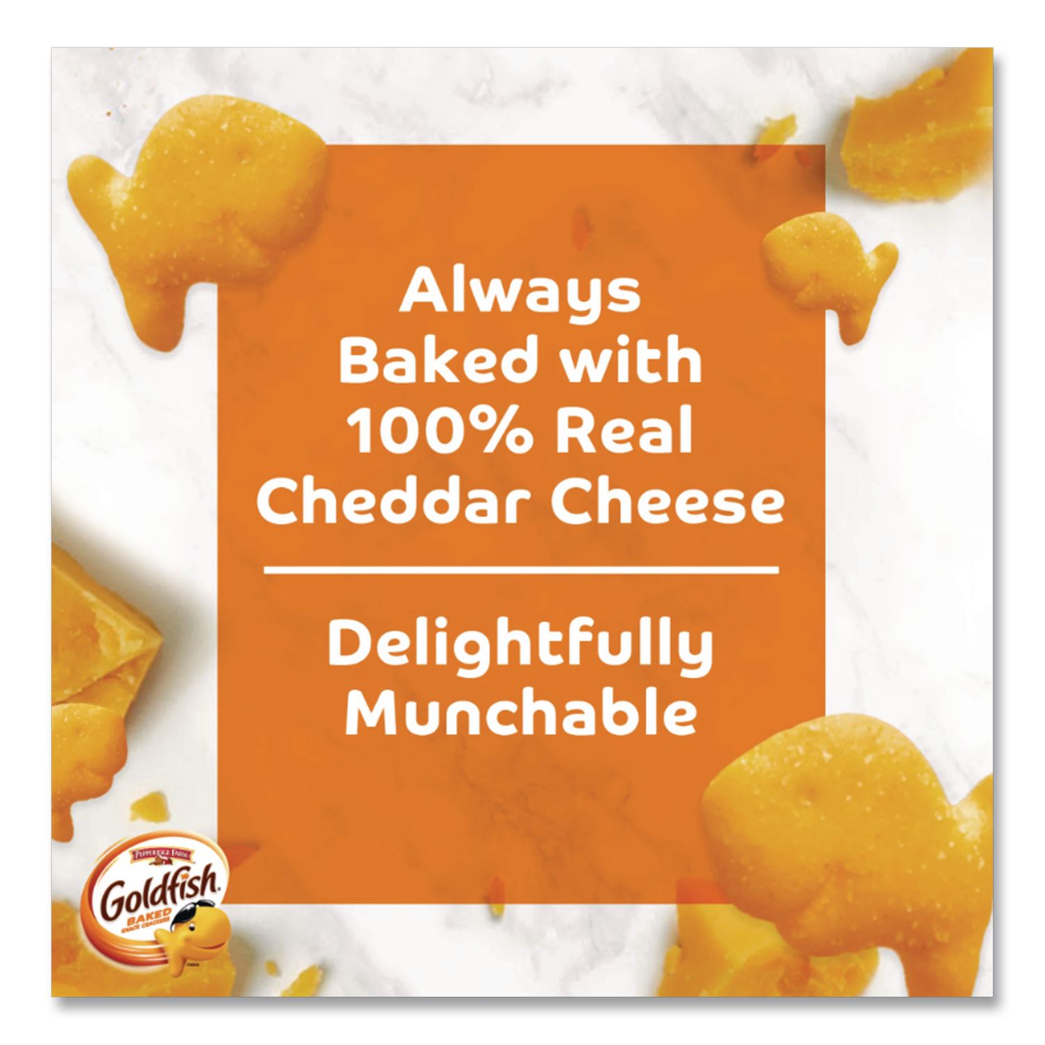 Goldfish Crackers, Cheddar, 1.5 oz Bag, 30 Bags/Box, Ships in 1-3 Business Days