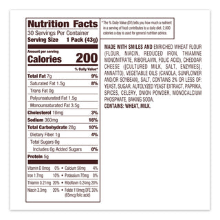 Goldfish Crackers, Cheddar, 1.5 oz Bag, 30 Bags/Box, Ships in 1-3 Business Days