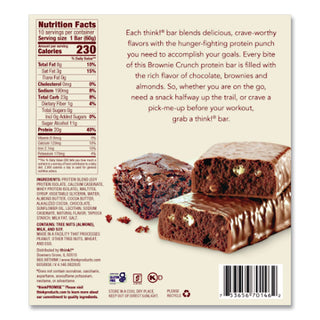 High Protein Bars, Brownie Crunch, 2.1 oz Bar, 10 Bars/Carton, Ships in 1-3 Business Days